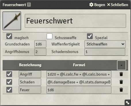 Gegenstandbogen Waffe